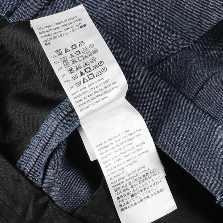00s~ Calvin Klein slacks for men, size W34 polyester Navy blue Vintage Second Hand