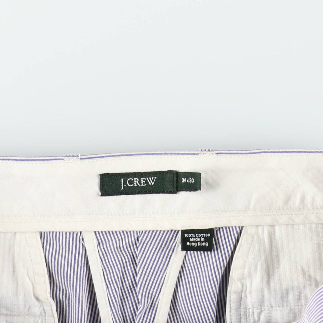 J.Crew Stripe Pattern Cotton Slacks Pants, Men's Size W34 (approx.) cotton white type Vintage Second Hand
