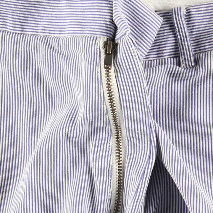J.Crew Stripe Pattern Cotton Slacks Pants, Men's Size W34 (approx.) cotton white type Vintage Second Hand