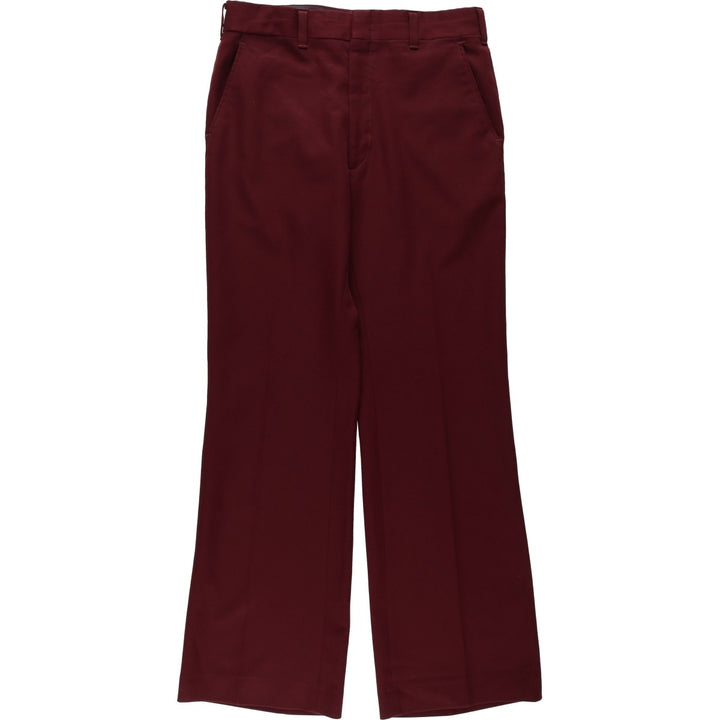70'S Hagger slacks, flared pants, made in USA, men's size W31 equivalent, vintage. unclear wine-red Vintage Second Hand