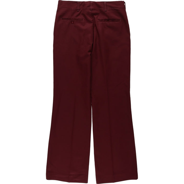 70'S Hagger slacks, flared pants, made in USA, men's size W31 equivalent, vintage. unclear wine-red Vintage Second Hand