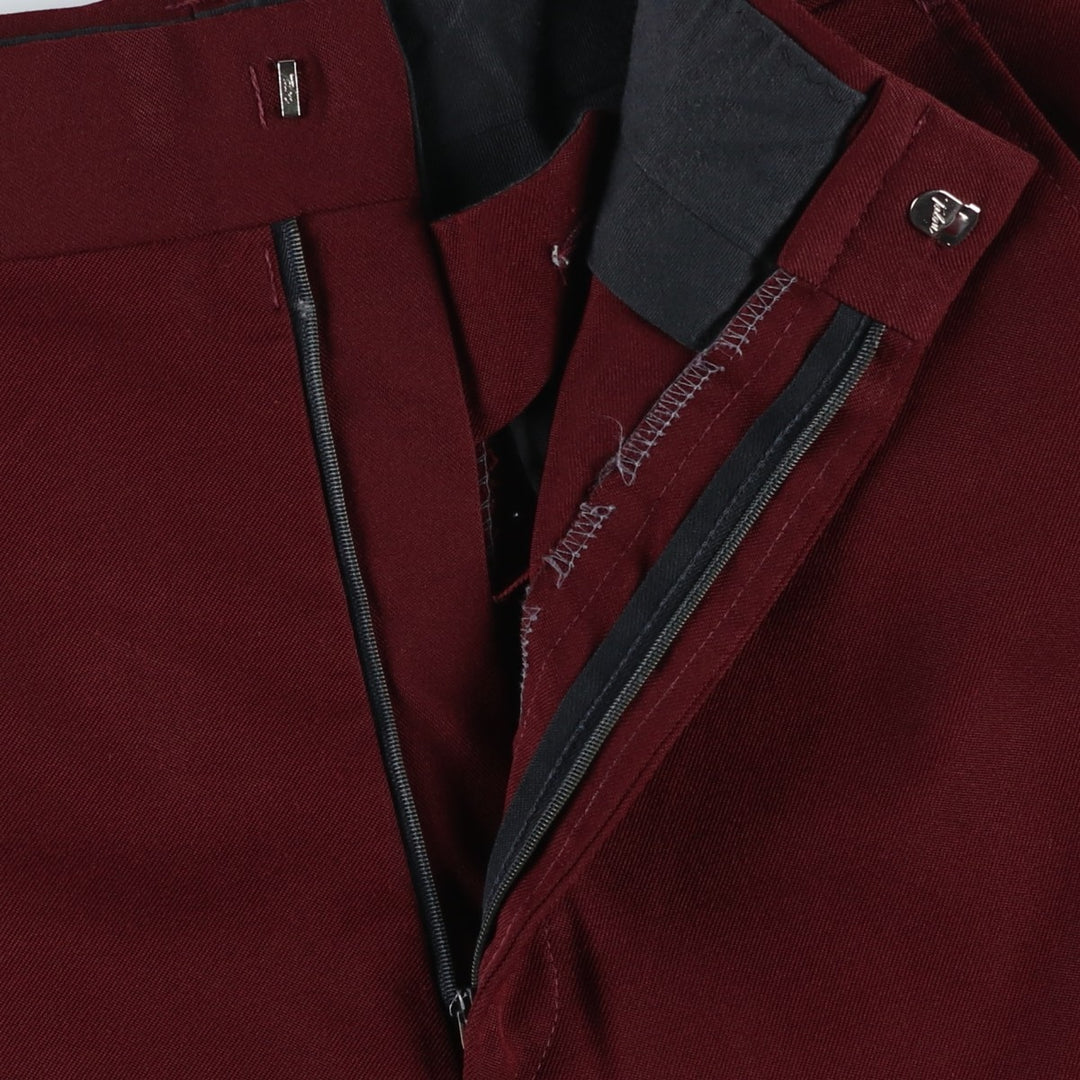 70'S Hagger slacks, flared pants, made in USA, men's size W31 equivalent, vintage. unclear wine-red Vintage Second Hand
