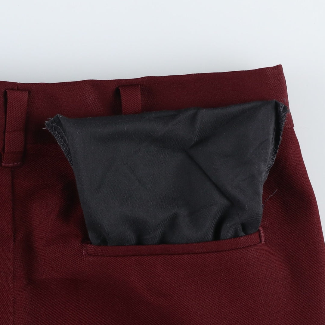 70'S Hagger slacks, flared pants, made in USA, men's size W31 equivalent, vintage. unclear wine-red Vintage Second Hand
