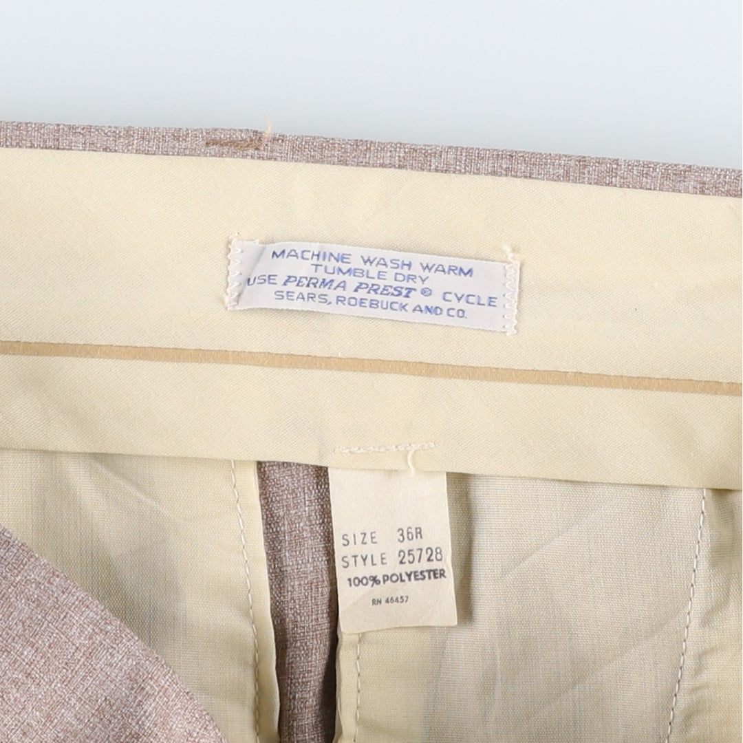 1970'S Sears ROEBUCKS Flare Pants, Men's Size W36 (approx.), Vintage polyester cheek Vintage Second Hand