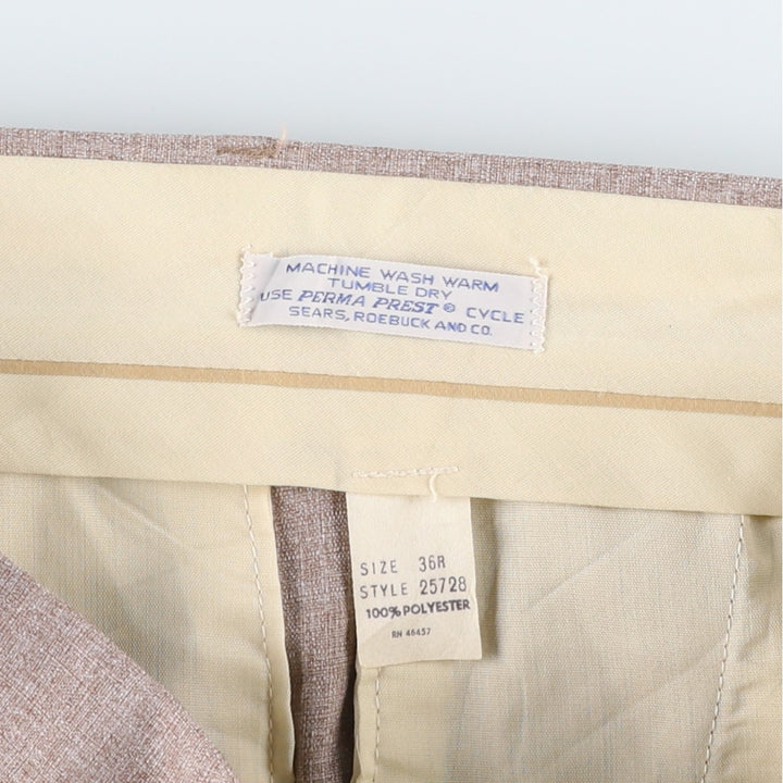 1970'S Sears ROEBUCKS Flare Pants, Men's Size W36 (approx.), Vintage polyester cheek Vintage Second Hand