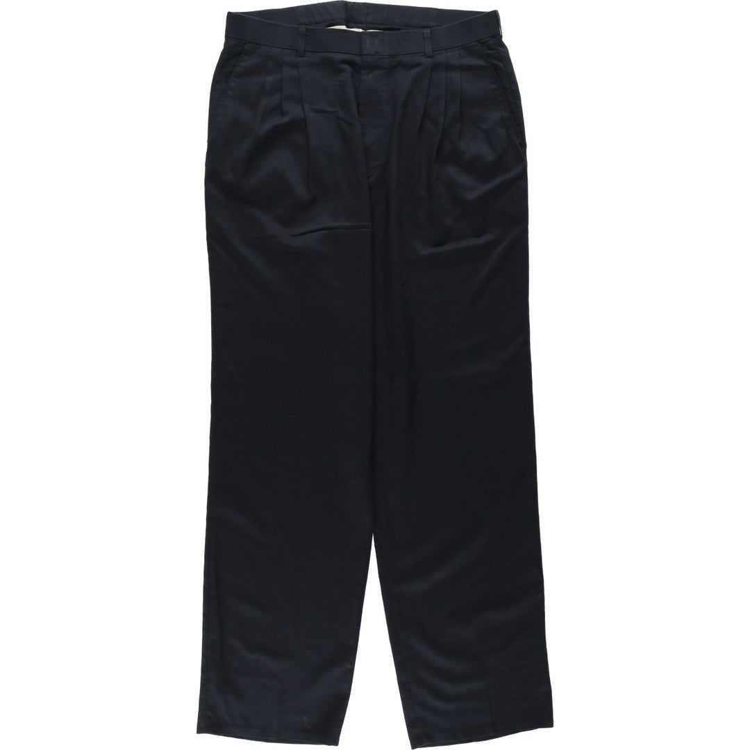 Haggar HAGGER Three-Tuck Slacks, Men's Size 34 polyester black type Vintage Second Hand