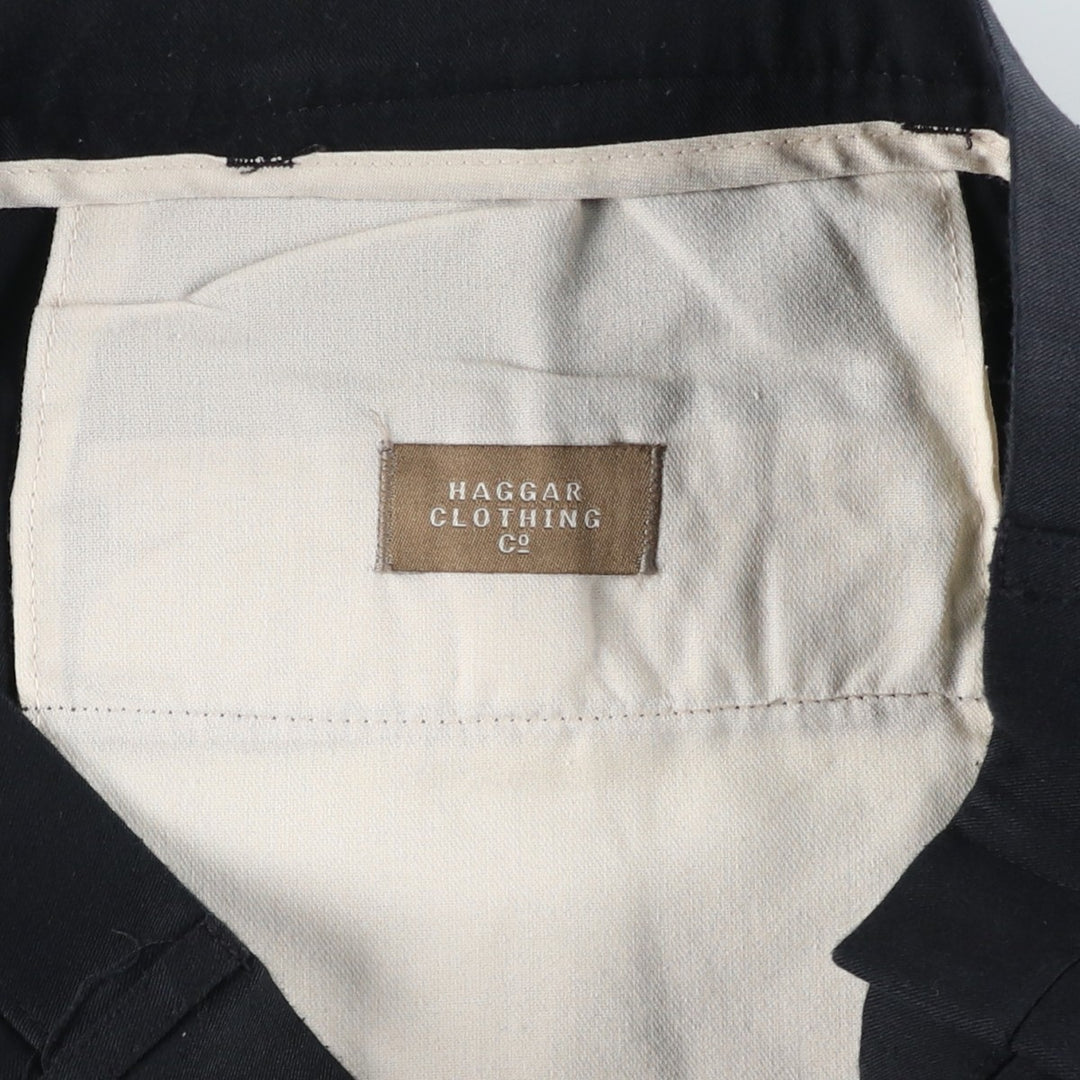 Haggar HAGGER Three-Tuck Slacks, Men's Size 34 polyester black type Vintage Second Hand
