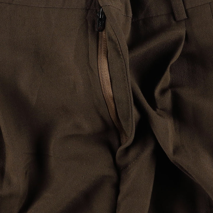 HAGGER Two-pleat slacks pants for men, equivalent to size W32. polyester brown type Vintage Second Hand
