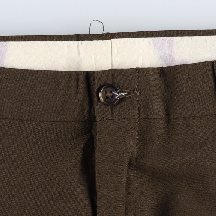 HAGGER Two-pleat slacks pants for men, equivalent to size W32. polyester brown type Vintage Second Hand