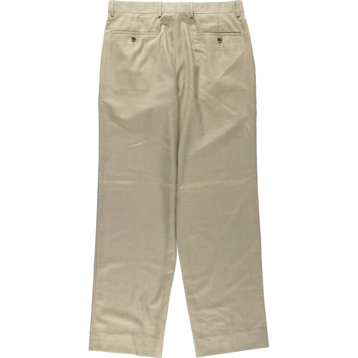 Ralph Lauren LAUREN Lauren Two-pleat slacks pants for men, equivalent to W32 polyester Beige type Vintage Second Hand