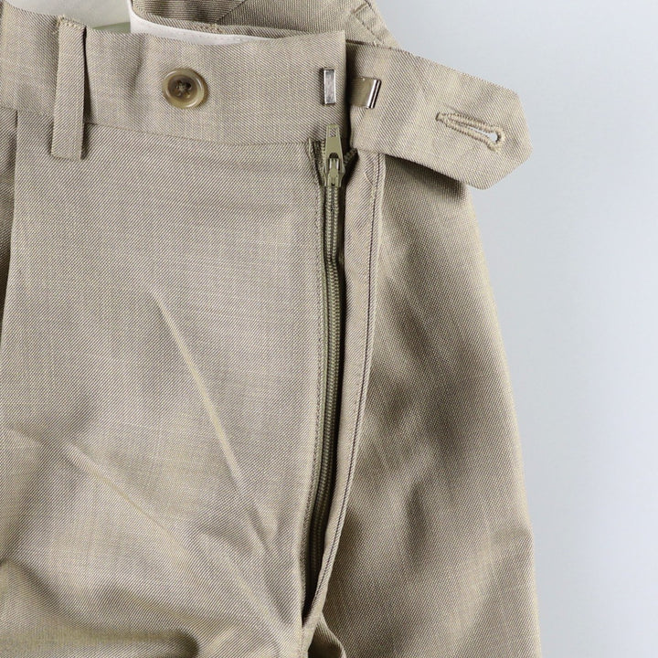 Ralph Lauren LAUREN Lauren Two-pleat slacks pants for men, equivalent to W32 polyester Beige type Vintage Second Hand