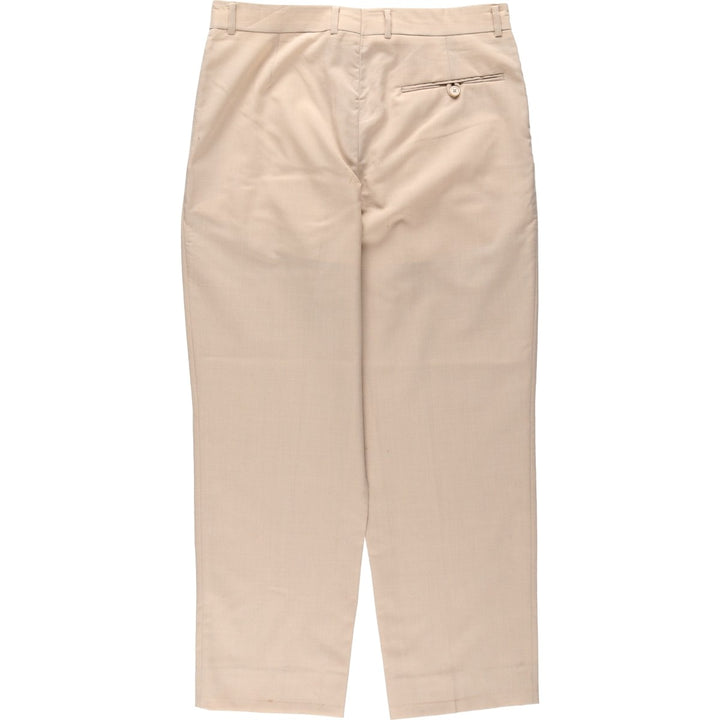 Two-pleat slacks for men (approximately W32) unclear Beige type Vintage Second Hand