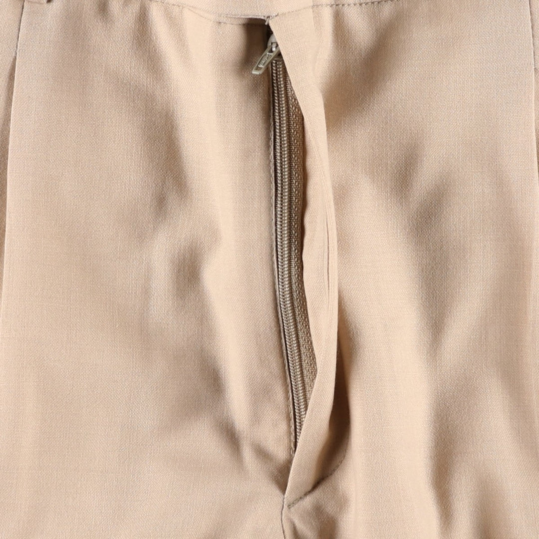 Two-pleat slacks for men (approximately W32) unclear Beige type Vintage Second Hand