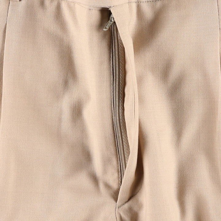 Two-pleat slacks for men (approximately W32) unclear Beige type Vintage Second Hand