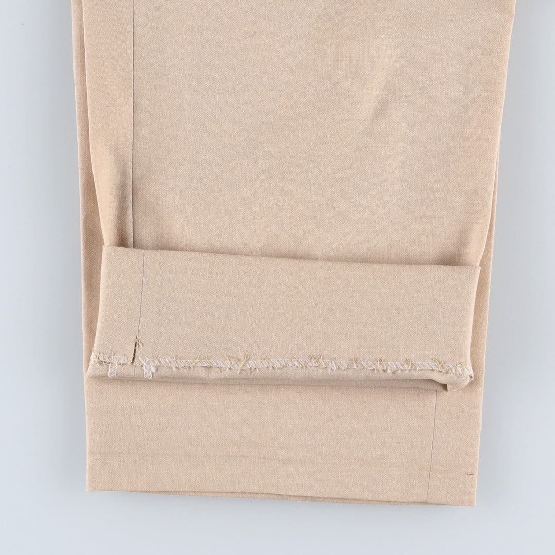 Two-pleat slacks for men (approximately W32) unclear Beige type Vintage Second Hand