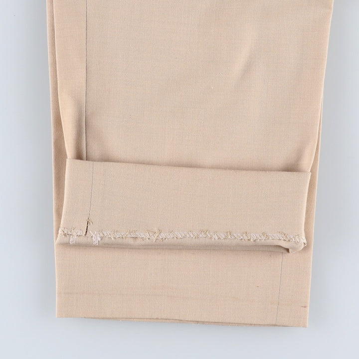 Two-pleat slacks for men (approximately W32) unclear Beige type Vintage Second Hand
