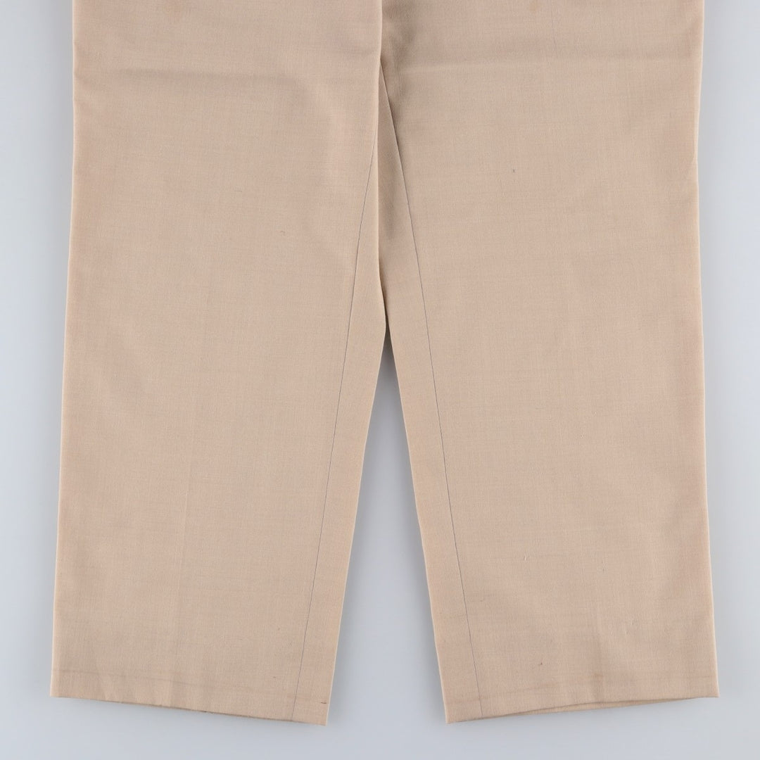 Two-pleat slacks for men (approximately W32) unclear Beige type Vintage Second Hand