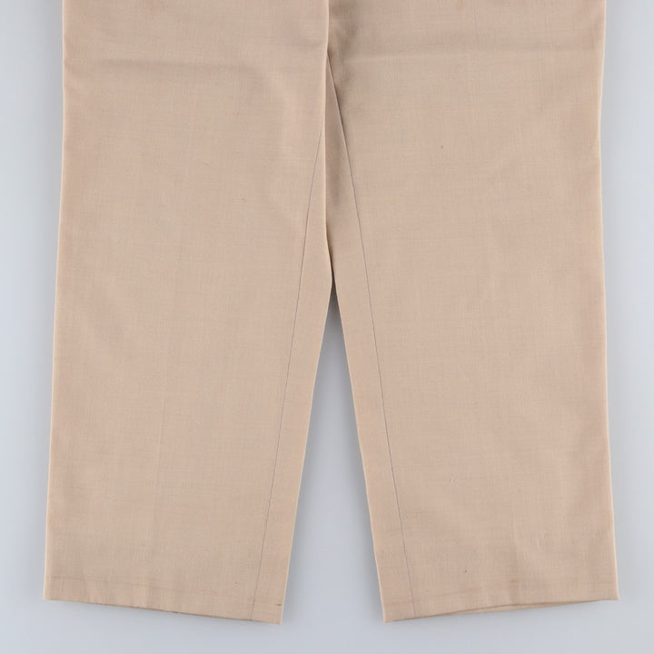 Two-pleat slacks for men (approximately W32) unclear Beige type Vintage Second Hand