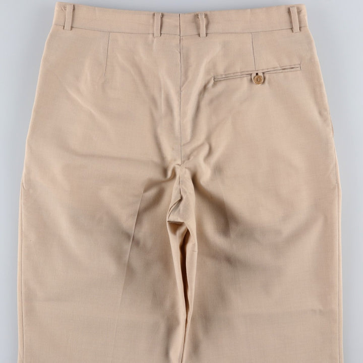 Two-pleat slacks for men (approximately W32) unclear Beige type Vintage Second Hand