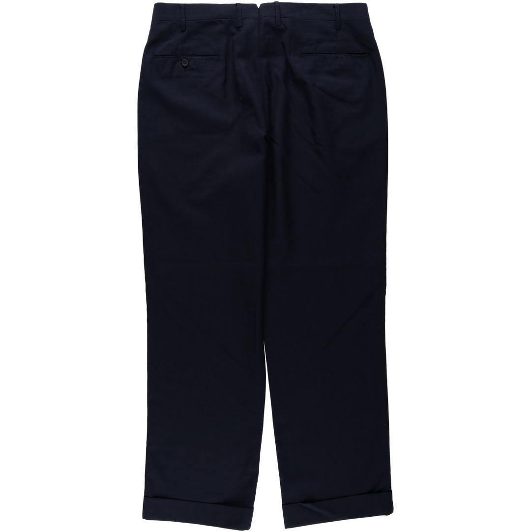 1980'S Brooks Brothers MAKERS slacks pants, men's size W35 (approx.), vintage. unclear navy blue type Vintage Second Hand