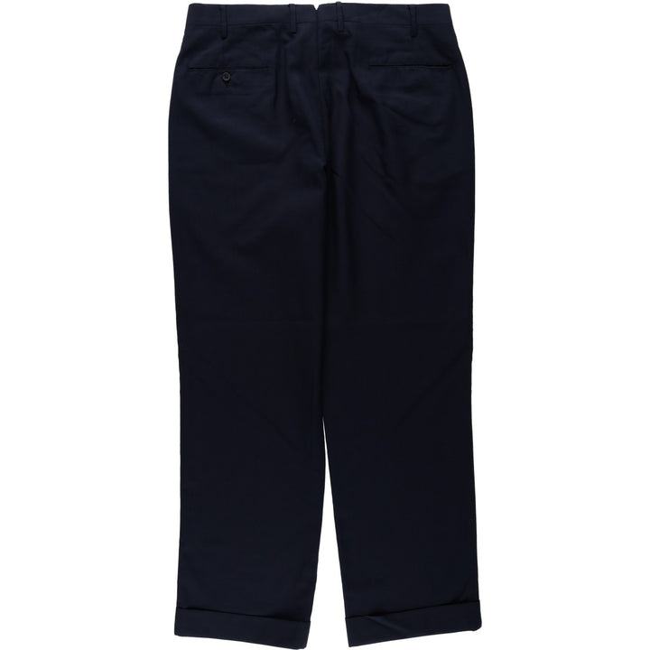 1980'S Brooks Brothers MAKERS slacks pants, men's size W35 (approx.), vintage. unclear navy blue type Vintage Second Hand
