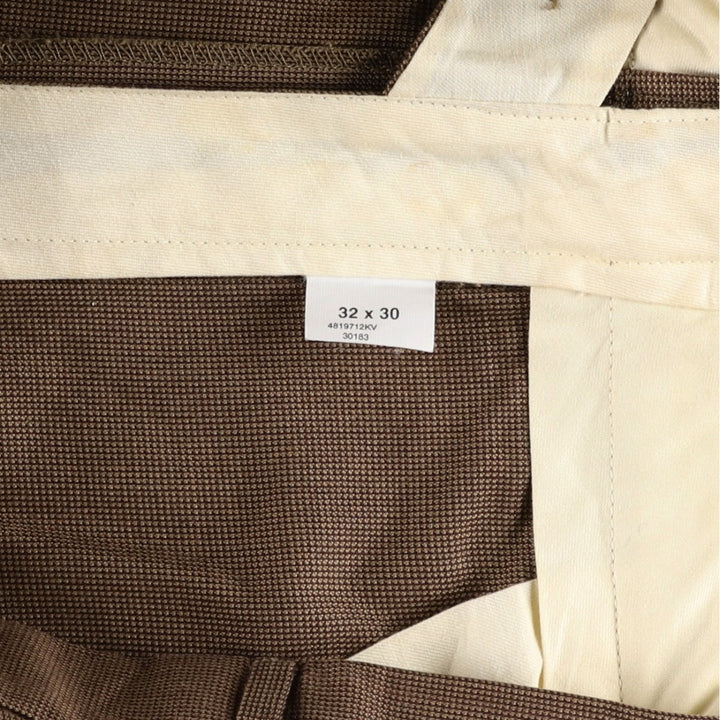 Ralph Lauren POLO by Ralph Lauren Two-pleat cotton slacks pants for men, size W32 cotton brown type Vintage Second Hand