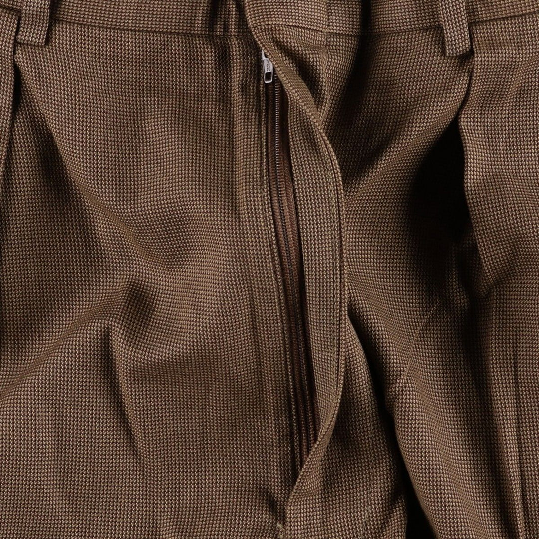 Ralph Lauren POLO by Ralph Lauren Two-pleat cotton slacks pants for men, size W32 cotton brown type Vintage Second Hand