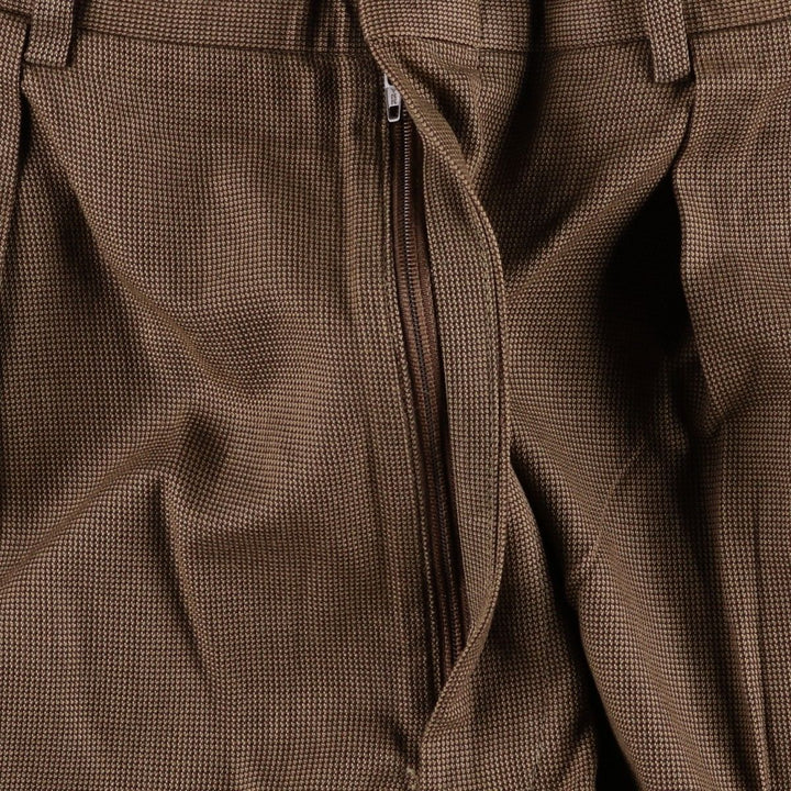 Ralph Lauren POLO by Ralph Lauren Two-pleat cotton slacks pants for men, size W32 cotton brown type Vintage Second Hand