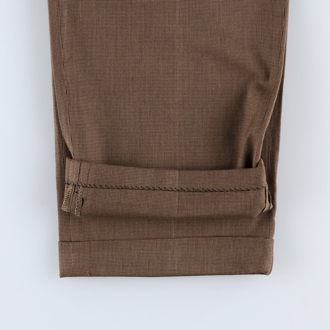 Ralph Lauren POLO by Ralph Lauren Two-pleat cotton slacks pants for men, size W32 cotton brown type Vintage Second Hand