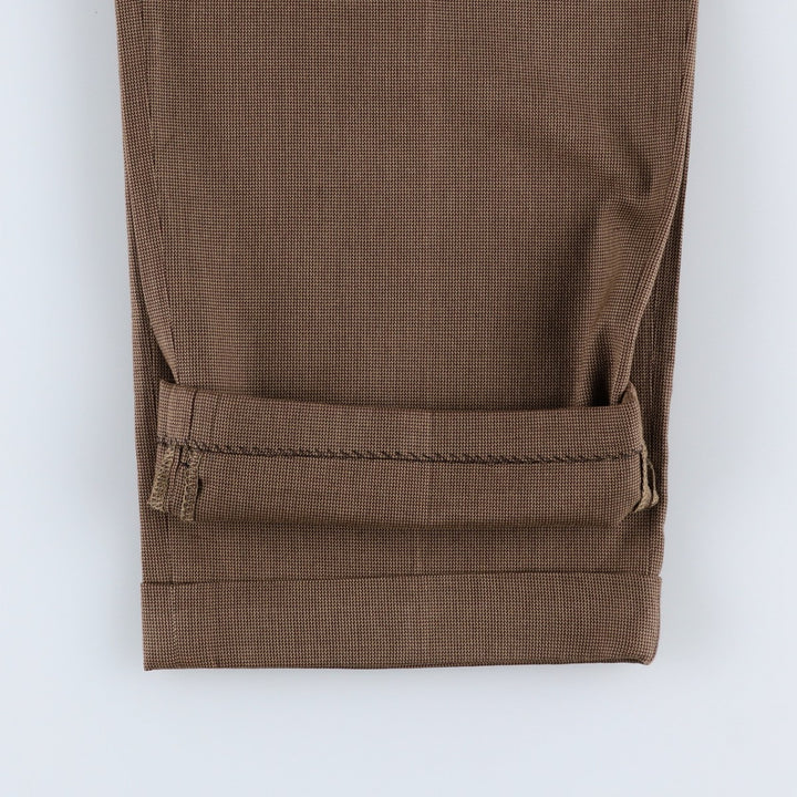 Ralph Lauren POLO by Ralph Lauren Two-pleat cotton slacks pants for men, size W32 cotton brown type Vintage Second Hand