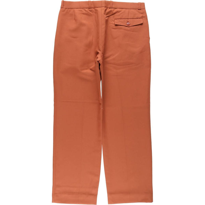 Two-pleat slacks for men, size W34 unclear orange type Vintage Second Hand