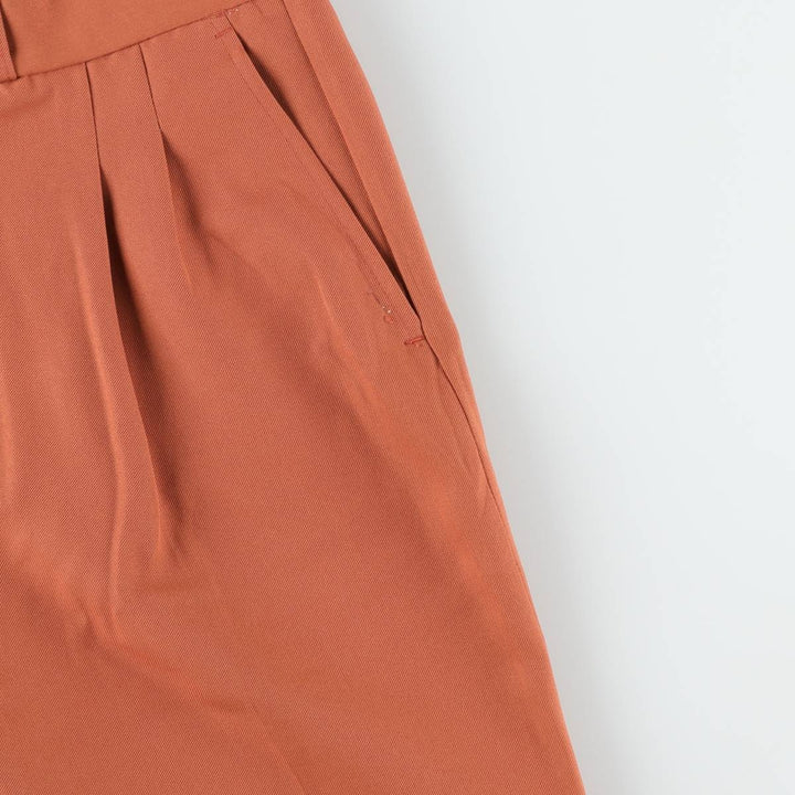 Two-pleat slacks for men, size W34 unclear orange type Vintage Second Hand