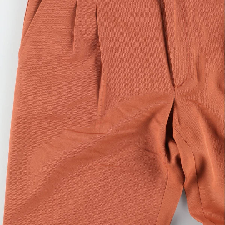 Two-pleat slacks for men, size W34 unclear orange type Vintage Second Hand
