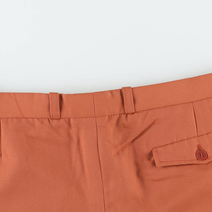 Two-pleat slacks for men, size W34 unclear orange type Vintage Second Hand