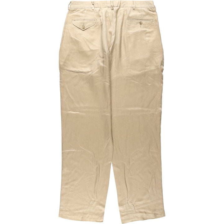 Ralph Lauren POLO GOLF two-pleat slacks, men's size W35 Rayon Beige type Vintage Second Hand
