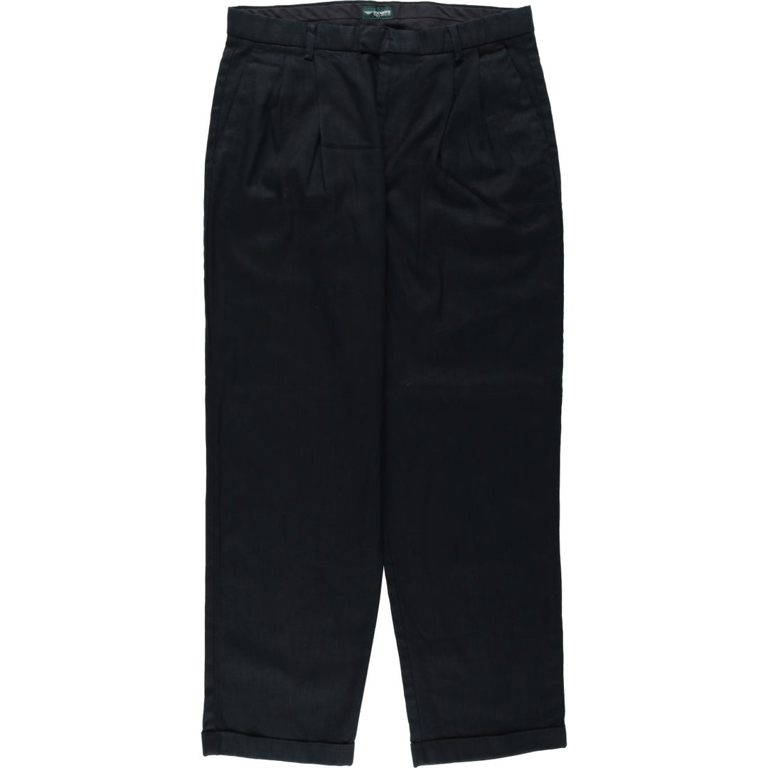 Dockers Recode Two-Pleated Linen Pants, Men's Size 35 linen black type Vintage Second Hand