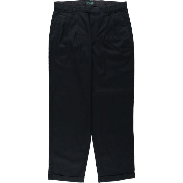 Dockers Recode Two-Pleated Linen Pants, Men's Size 35 linen black type Vintage Second Hand