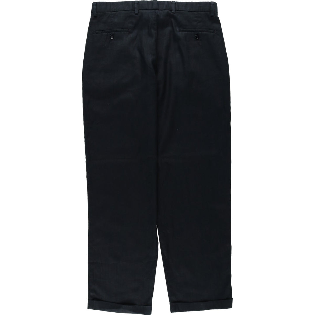 Dockers Recode Two-Pleated Linen Pants, Men's Size 35 linen black type Vintage Second Hand