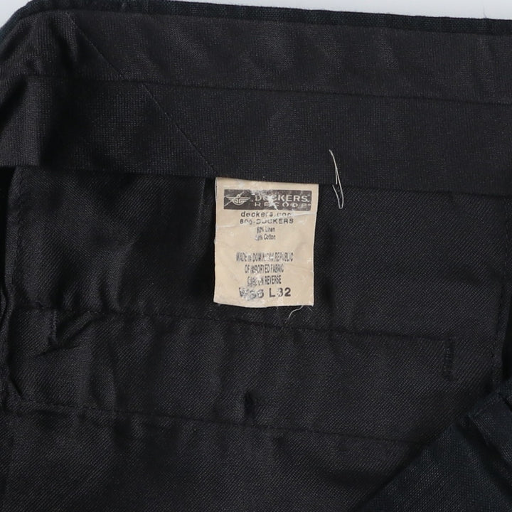 Dockers Recode Two-Pleated Linen Pants, Men's Size 35 linen black type Vintage Second Hand