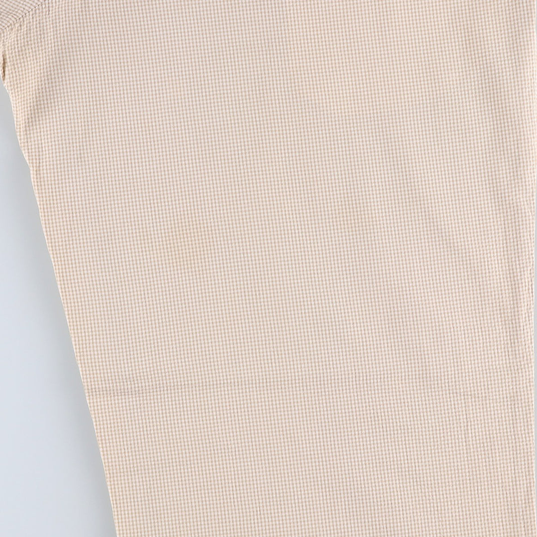 HAROLD POWELL Gingham Check Two-Pleat Seersucker Cotton Slacks Pants, Men's W33 (approx.) cotton white type Vintage Second Hand