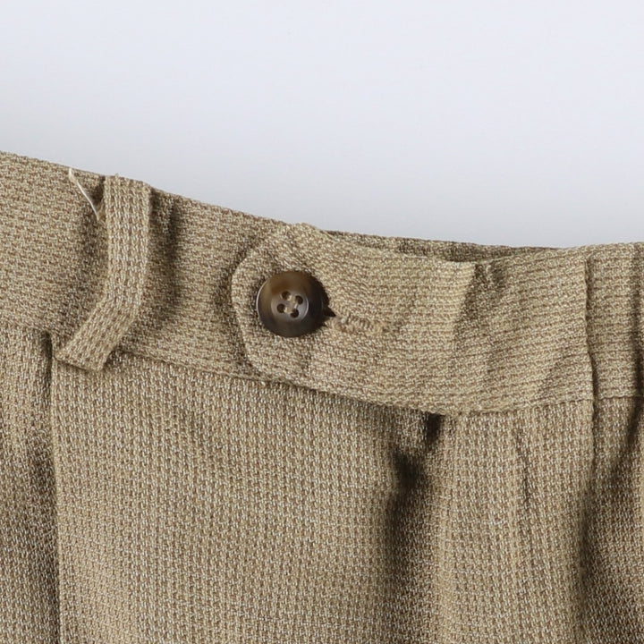 1990'S Levi's SLATES Two-Pleat Slacks Pants, Men's Size W33 (approx.), Vintage Rayon Khaki type beige Vintage Second Hand