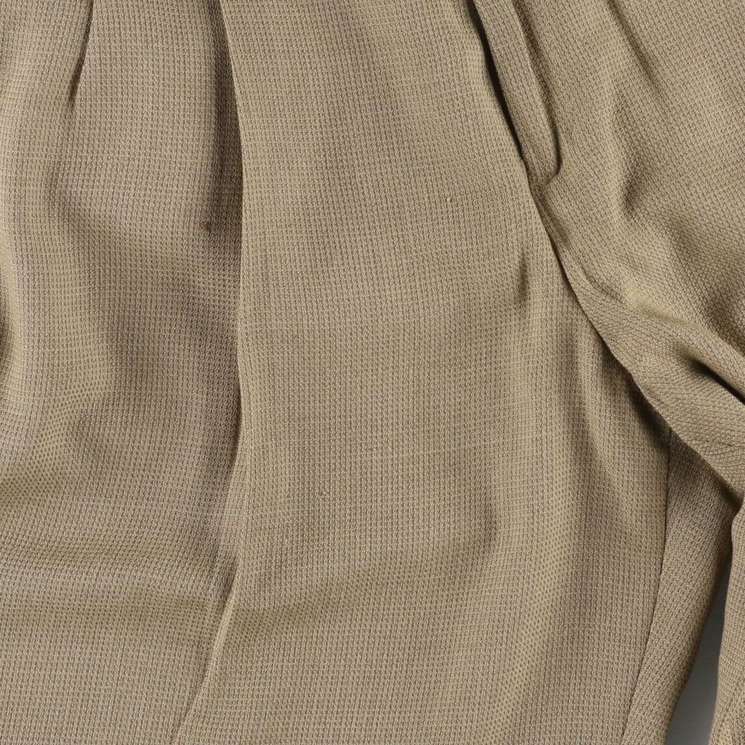 1990'S Levi's SLATES Two-Pleat Slacks Pants, Men's Size W33 (approx.), Vintage Rayon Khaki type beige Vintage Second Hand