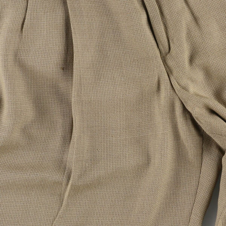 1990'S Levi's SLATES Two-Pleat Slacks Pants, Men's Size W33 (approx.), Vintage Rayon Khaki type beige Vintage Second Hand