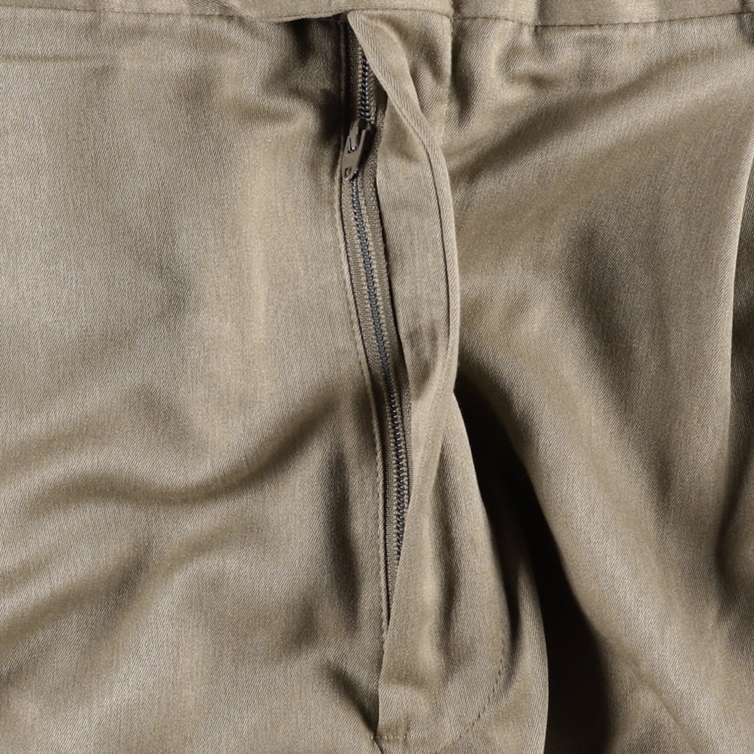 Norm Thompson Three-Pleat Slacks Pants, Made in USA, Men's W32 (approx.), Vintage polyester gray type Vintage Second Hand
