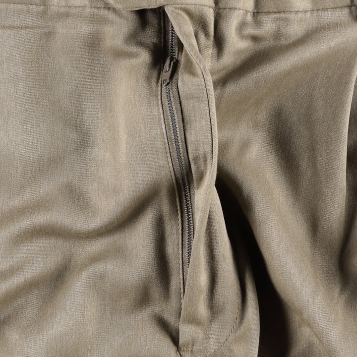 Norm Thompson Three-Pleat Slacks Pants, Made in USA, Men's W32 (approx.), Vintage polyester gray type Vintage Second Hand