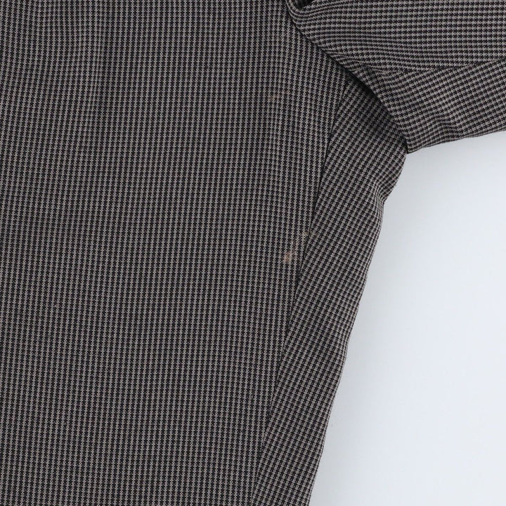 CAMBRIDGE CLASSICS Check Pattern Two-Pleat Slacks, Made in USA, Men's Size W32 (approx.) polyester Charcoal Vintage Second Hand