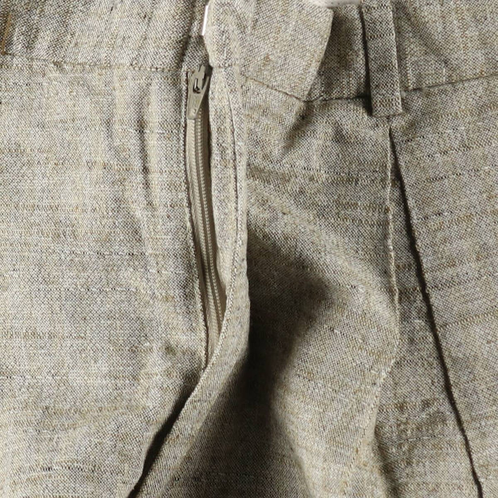 ~1990'S J.RIGGINGS Two-Pleat Slacks Pants Men's W33 (approx.) Vintage polyester Beige type Vintage Second Hand
