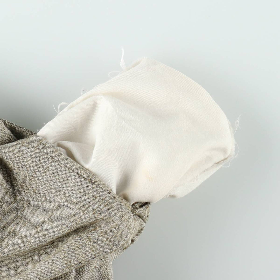 ~1990'S J.RIGGINGS Two-Pleat Slacks Pants Men's W33 (approx.) Vintage polyester Beige type Vintage Second Hand