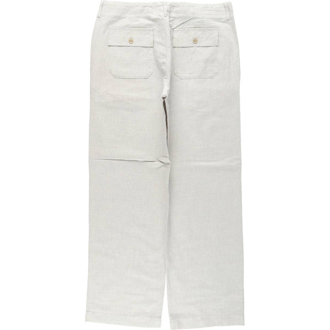 2000'S Banana Republic Relaxed Fit Cotton x Linen Pants, Men's W35 (approx.) linen Blue type light blue Vintage Second Hand