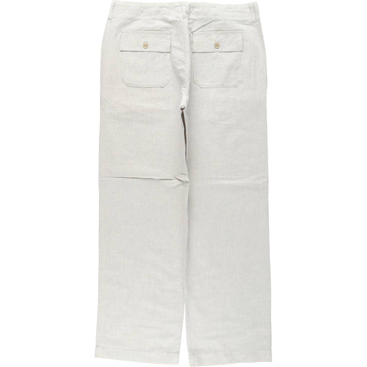 2000'S Banana Republic Relaxed Fit Cotton x Linen Pants, Men's W35 (approx.) linen Blue type light blue Vintage Second Hand